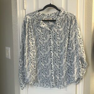 Loft Blue & White Blouse